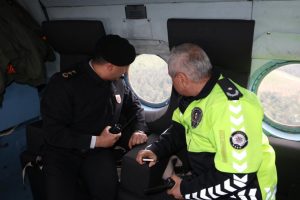Bursa'da helikopterli trafik denetimi yapıldı