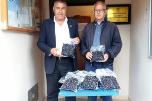 Bursa'da muhtardan ihtiya&ccedil; sahiplerine ramazan zeytini
