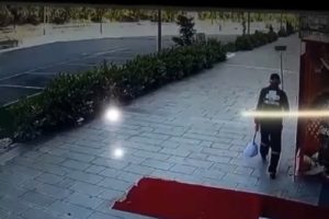 Uyuyan k&ouml;peğe s&uuml;p&uuml;rgesiyle acımasızca vurdu