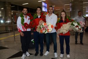 Avrupa ikincisi cimnastik&ccedil;iler yurda d&ouml;nd&uuml;