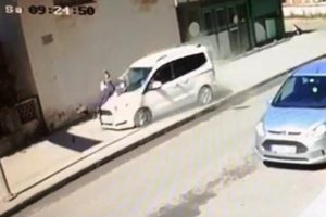 Cinayet gibi kaza g&uuml;venlik kamerasında