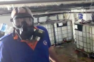 Klor gazının sızdığı tanklarda inceleme yapıldı