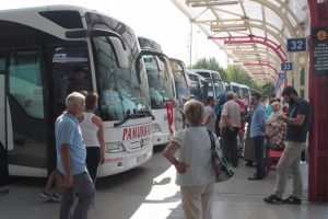 Bursa terminalinde bayram tatili hareketliliği