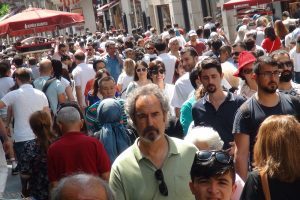 Taksim'de bayram yoğunluğu