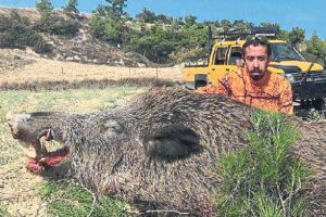 Feci &ouml;l&uuml;m! Avladığı domuzlarla &uuml;n&uuml; yayılmıştı