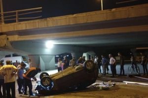 Ankara'da otomobil k&ouml;pr&uuml;den d&uuml;şt&uuml;