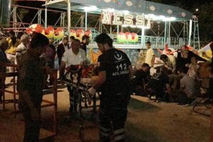 Lunaparkta dehşeti yaşadılar!