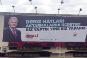 YSK'dan Yıldırım'ın pankartına ilişkin karar: Kaldırılacak