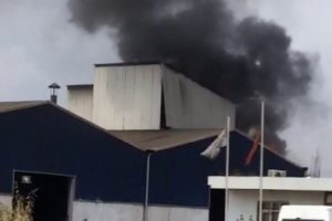 Hurda fabrikasındaki korkutan patlama