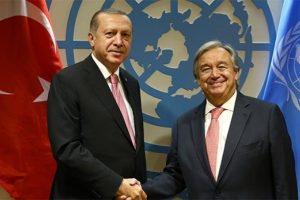Erdoğan Guterres ile g&ouml;r&uuml;şt&uuml;