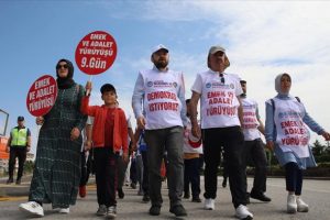 'Emek ve Adalet Y&uuml;r&uuml;y&uuml;ş&uuml;' dokuzuncu g&uuml;n&uuml;nde