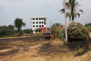 Saman balya makinesi yangın &ccedil;ıkardı