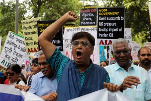 Pompeo'nun Hindistan ziyareti protesto edildi