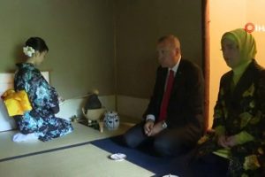 Erdoğan, Japonya'da &ccedil;ay seremonisine katıldı