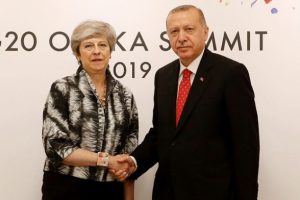 Erdoğan G20'de Theresa May ile g&ouml;r&uuml;şt&uuml;