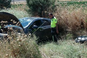 Kilis'te otomobil devrildi: 4 yaralı