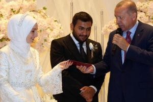 Cumhurbaşkanı Erdoğan nikah şahidi oldu
