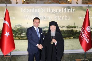 İmamoğlu, Fener Rum Patriği Bartholomeos'u ağırladı