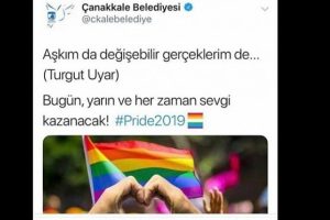 &Ccedil;anakkale Belediyesi 'LGBTI' paylaşımını kaldırdı