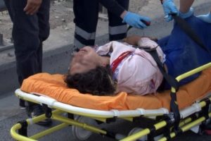 TEM'de polisi alarma ge&ccedil;iren kadın