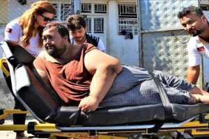 250 kiloluk obezite hastası, bakım yurduna g&ouml;t&uuml;r&uuml;ld&uuml;