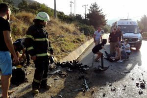 Direksiyon hakimiyeti kaybolan ara&ccedil; yan yattı