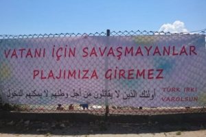 Sinop'ta tepki &ccedil;eken 'Suriyeli' pankartı