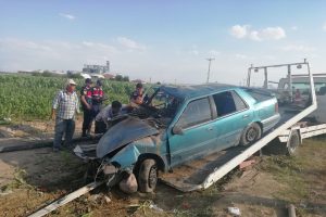 Takla atan otomobil tarlaya u&ccedil;tu: 6 yaralı