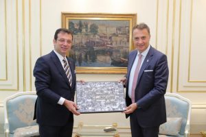 Fikret Orman ve y&ouml;neticilerden İmamoğlu'na ziyaret