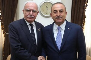 &Ccedil;avuşoğlu, Filistin Dışişleri Bakanı ile g&ouml;r&uuml;şt&uuml;