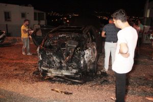 L&uuml;ks cipi havlu ile tutuşturup yaktılar