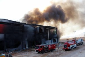Fabrika yangını 9 saatte kontrol altına alındı