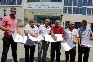 Edirneli k&ouml;yl&uuml;lerden 'k&ouml;m&uuml;r ocağı' tepkisi