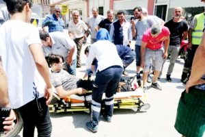 Bursa'da motosikletli &ccedil;ocuk yaralandı