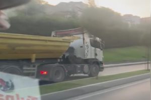 Hafriyat kamyonu paniğe neden oldu
