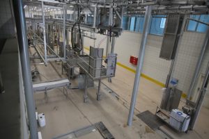 Modern mezbaha binasında kesim i&ccedil;in sıra alınıyor