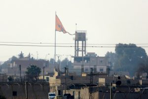 Tel Abyad'daki ter&ouml;r &ouml;rg&uuml;t&uuml; PYD'nin simgeleri indirildi