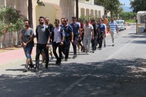 Bodrum'da kıskıvrak yakalandılar