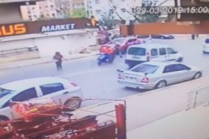 Dehşet anları saniye saniye kamerada!