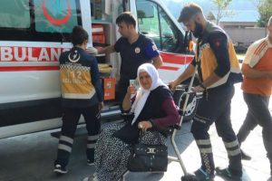 Yaşlı kadını &ccedil;amaşır asarken yılan soktu