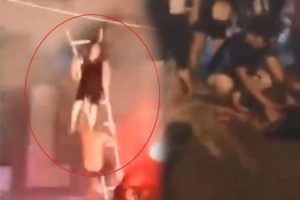 Yanan mağazada can pazarı! Kurtulmak i&ccedil;in atladılar