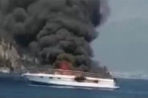 L&uuml;ks teknede yangın paniği!