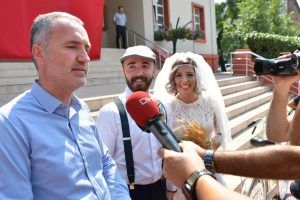 Bursa İneg&ouml;l Belediye Başkanı Taban mutlulukları i&ccedil;in pedal &ccedil;evirdi