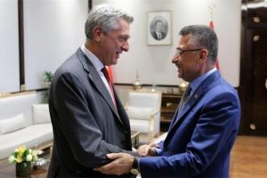 Cumhurbaşkanı Yardımcısı Oktay'ın kabul&uuml;