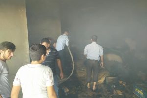 İş yerinde korkutan yangın