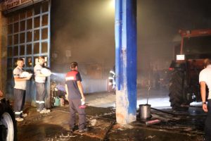Edirne Keşan'da sanayi sitesinde korkutan yangın