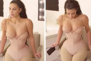 Giydiği korseyi &ccedil;ıkaramayan Kim Kardashian altına ka&ccedil;ırdı