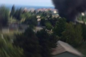 Manisa'da kışlada yangın