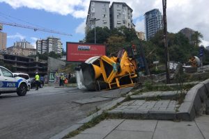 Beton mikseri dehşeti kamerada