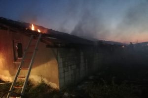 Besihane yangınında 2 k&uuml;&ccedil;&uuml;kbaş hayvan telef oldu